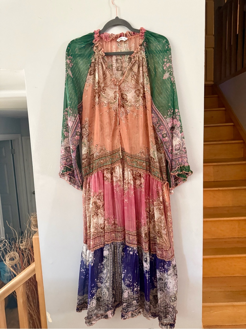 Redtag Boho Paisley Patchwork Maxi Dress Zimmermann Dupe PlusSize UK 18/US 14-16
